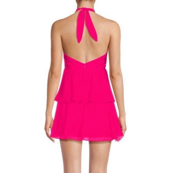 Amanda Uprichard Darby Halter Tiered Dress - Picture 2 of 3